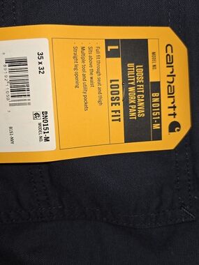 Carhartt Loose Fit Canvas Utility Work Pant - Navy Blue